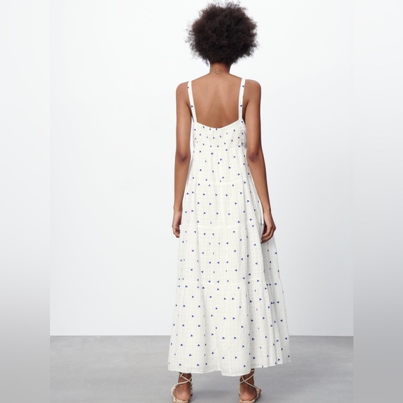 New Zara Embroidered Floral Dress - 0881/323 - Picture 5 of 16